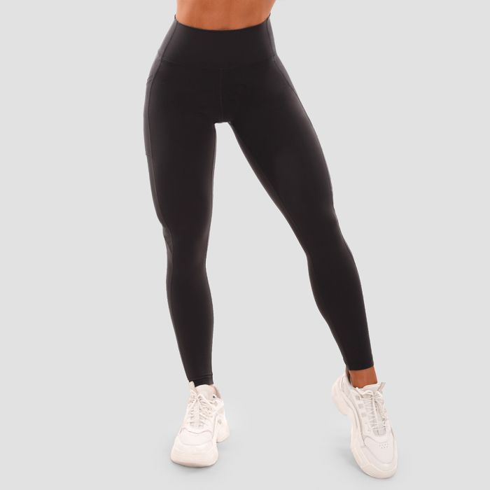 Women‘s Mesh Panel Leggings Black - GymBeam