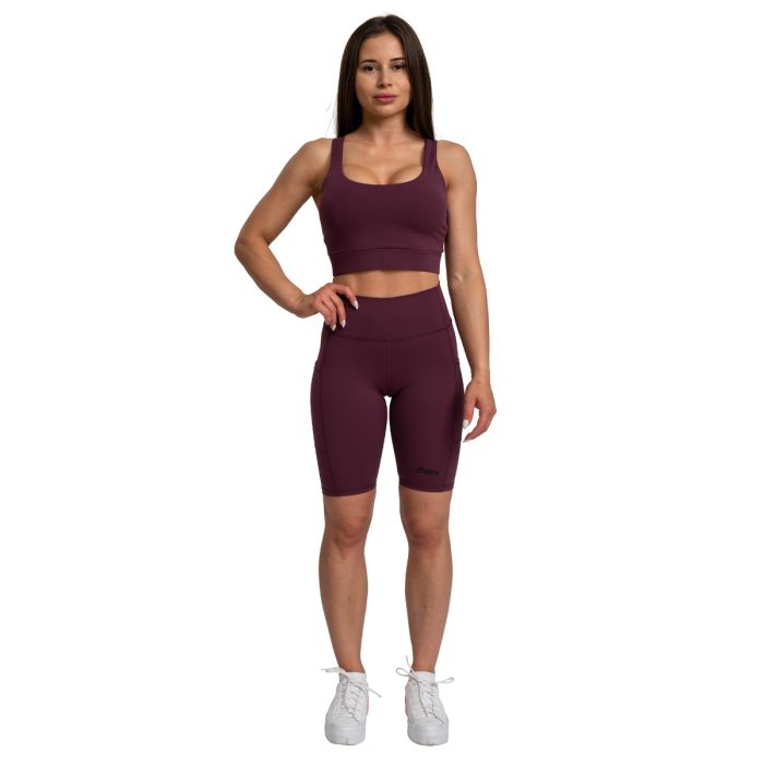 Women‘s Biker Shorts Eggplant - GymBeam