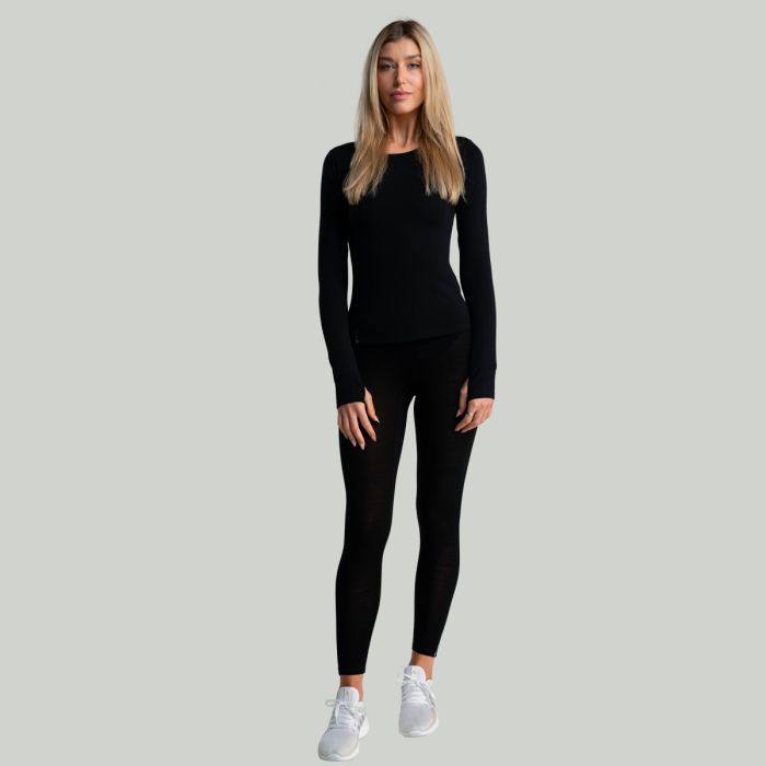 Women‘s MERINO I Long Sleeve T-Shirt Black - STRIX