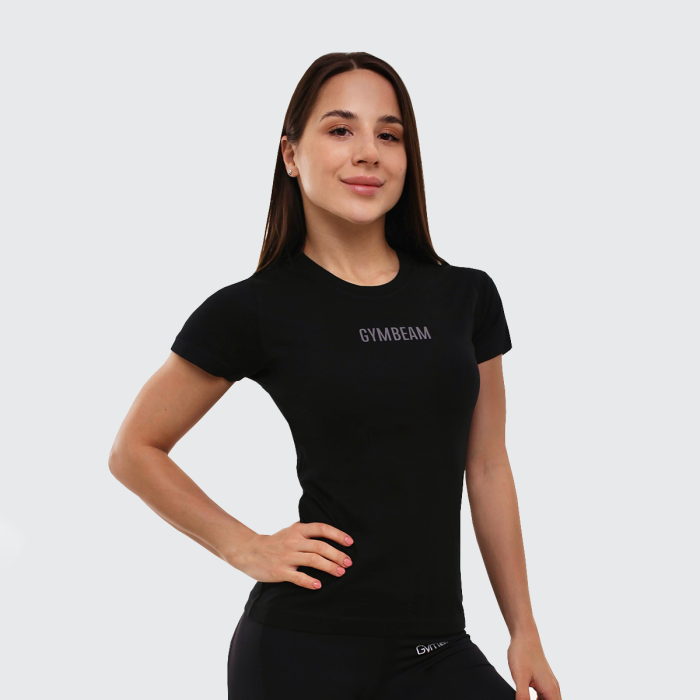 Women‘s FIT T-Shirt Black - GymBeam