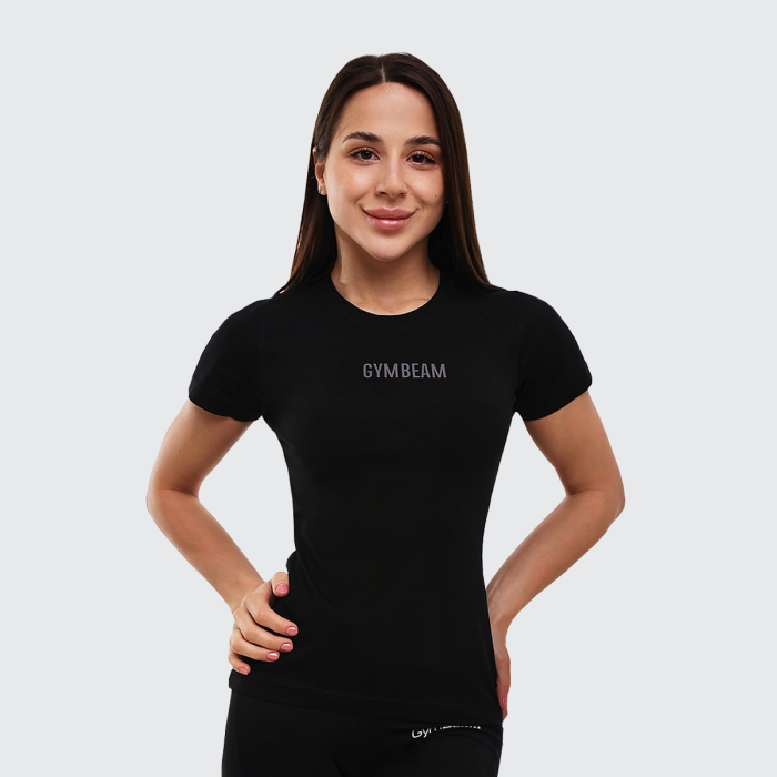 Women‘s FIT T-Shirt Black - GymBeam