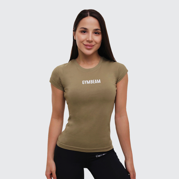 Women‘s FIT T-Shirt Olive - GymBeam