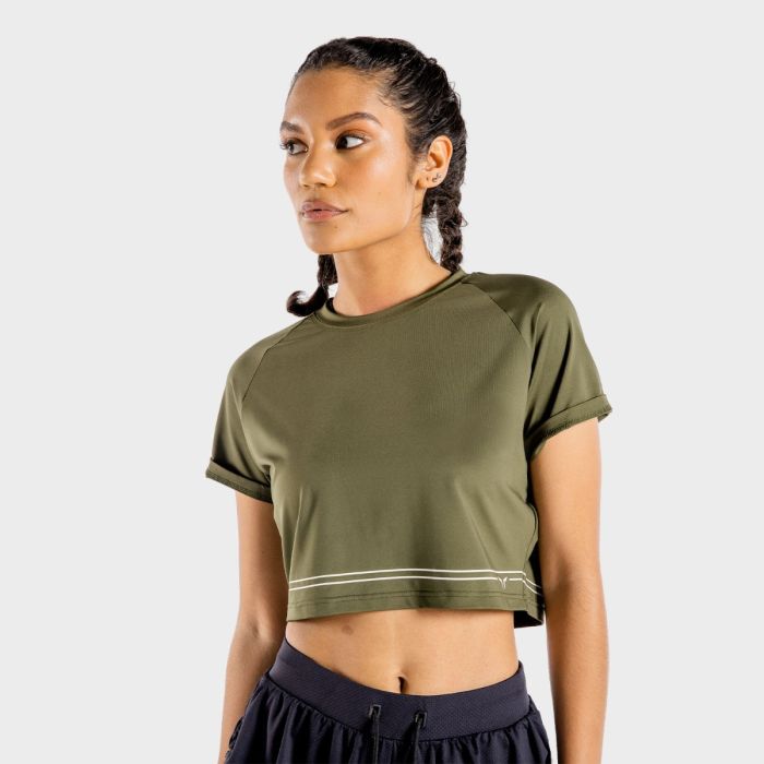 Women‘s Flux CropTop Khaki - SQUATWOLF