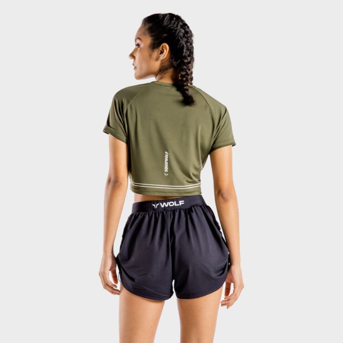 Women‘s Flux CropTop Khaki - SQUATWOLF