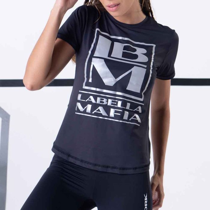 Women‘s Silver Camiseta T-Shirt Navy - LABELLAMAFIA