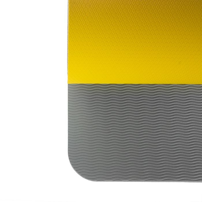 Dual Yoga Mat Grey/Yellow - GymBeam