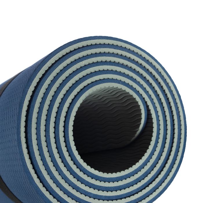 Dual Yoga Mat Grey/Blue - GymBeam