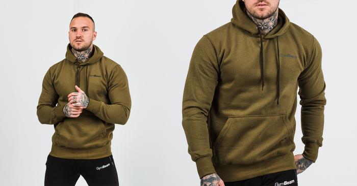 Athlete Military Green Hoodie - Gymbeam