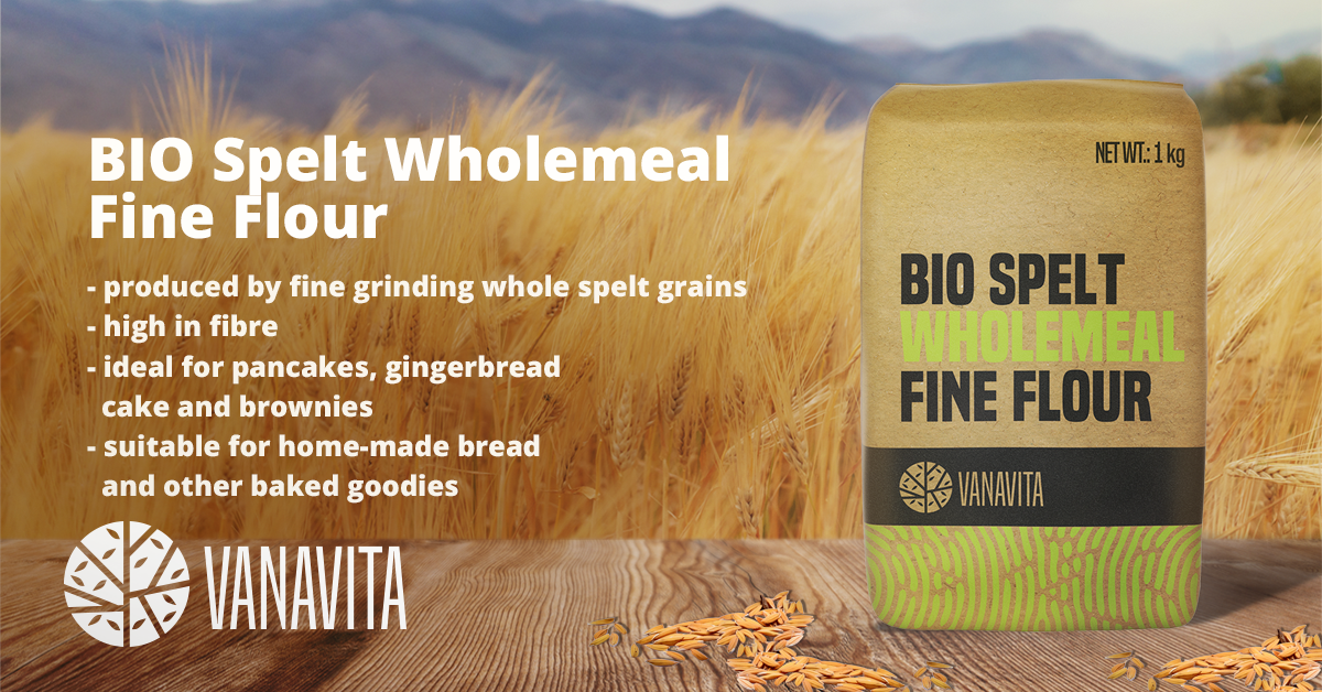 BIO Fine Wholemeal Spelt Flour - VanaVita