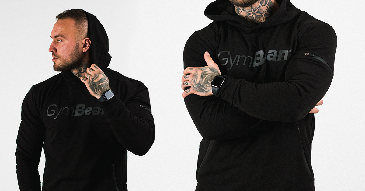 Men’s Hoodie Urban Black - GymBeam 