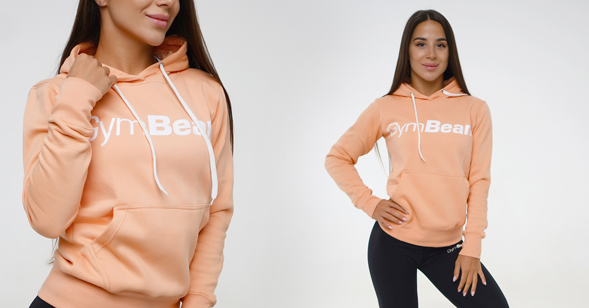 Women’s Athlete Hoodie Powder Peach - GymBeam