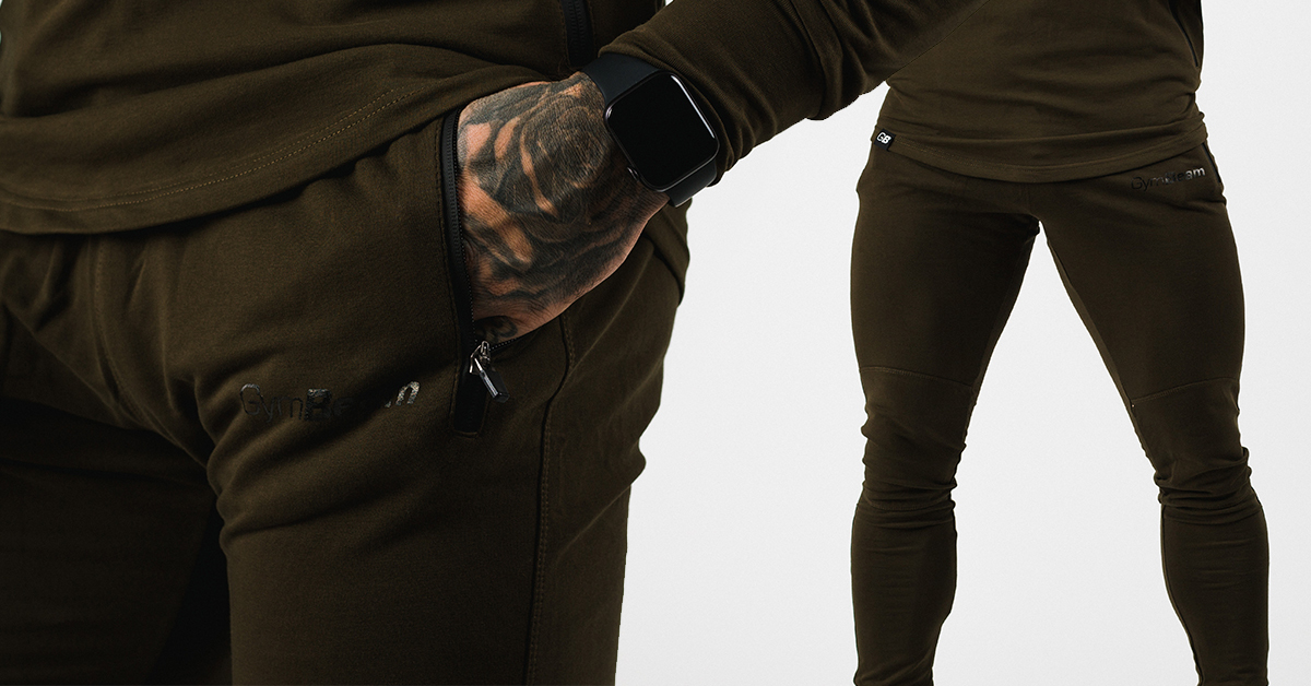 Men's Sweatpants Urban Military Green - Gymbeam