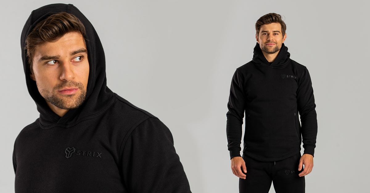 Black Essential Hoodie - STRIX